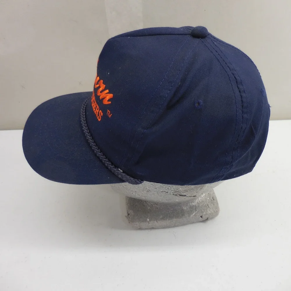 Vintage Auburn Tigers AJD Snapback Hat Navy Blue Orange Rope Trucker Cap‎ OSFA